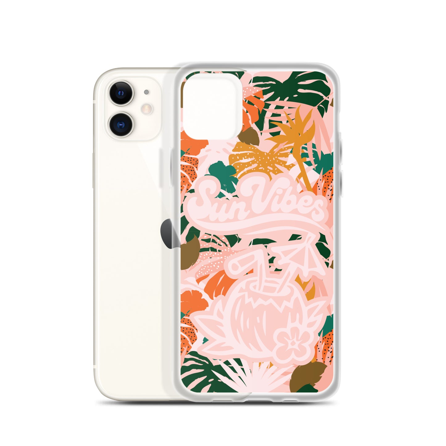 Sun Vibes Tropical Print Pink Case for iPhone®