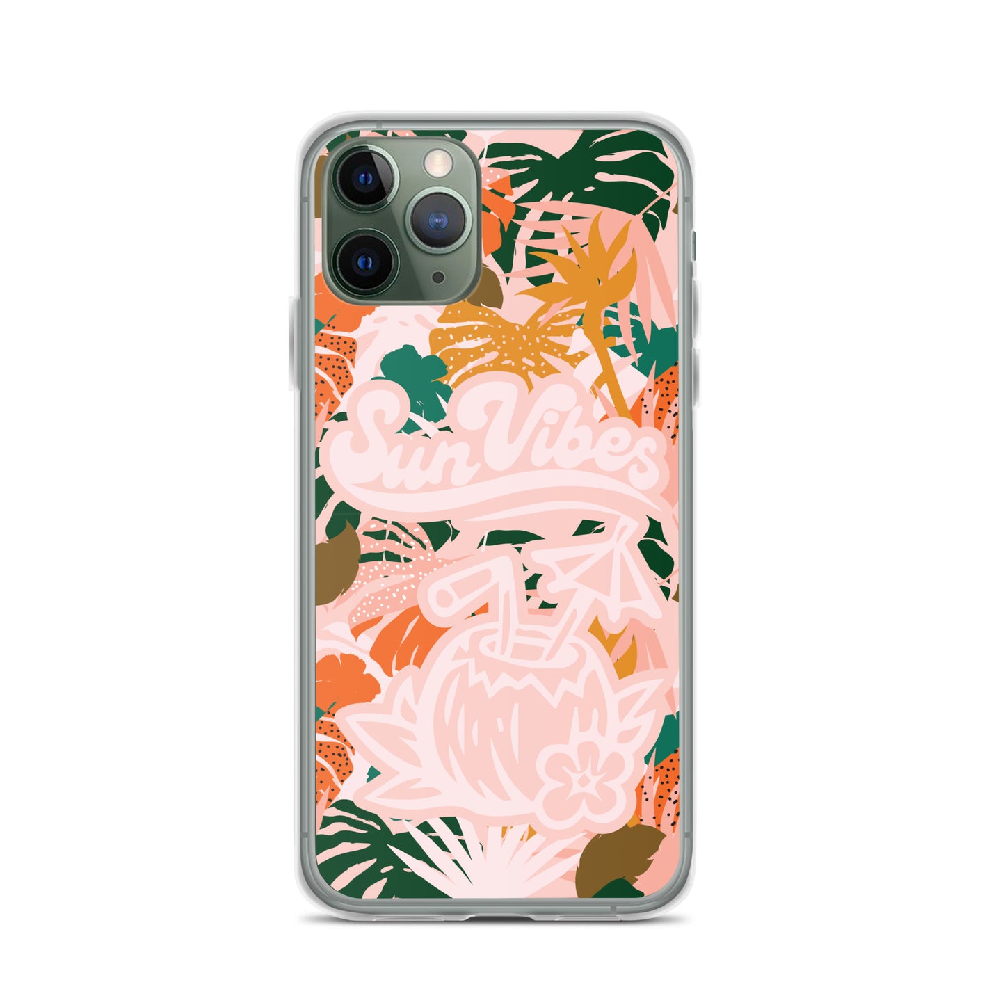 Sun Vibes Tropical Print Pink Case for iPhone®