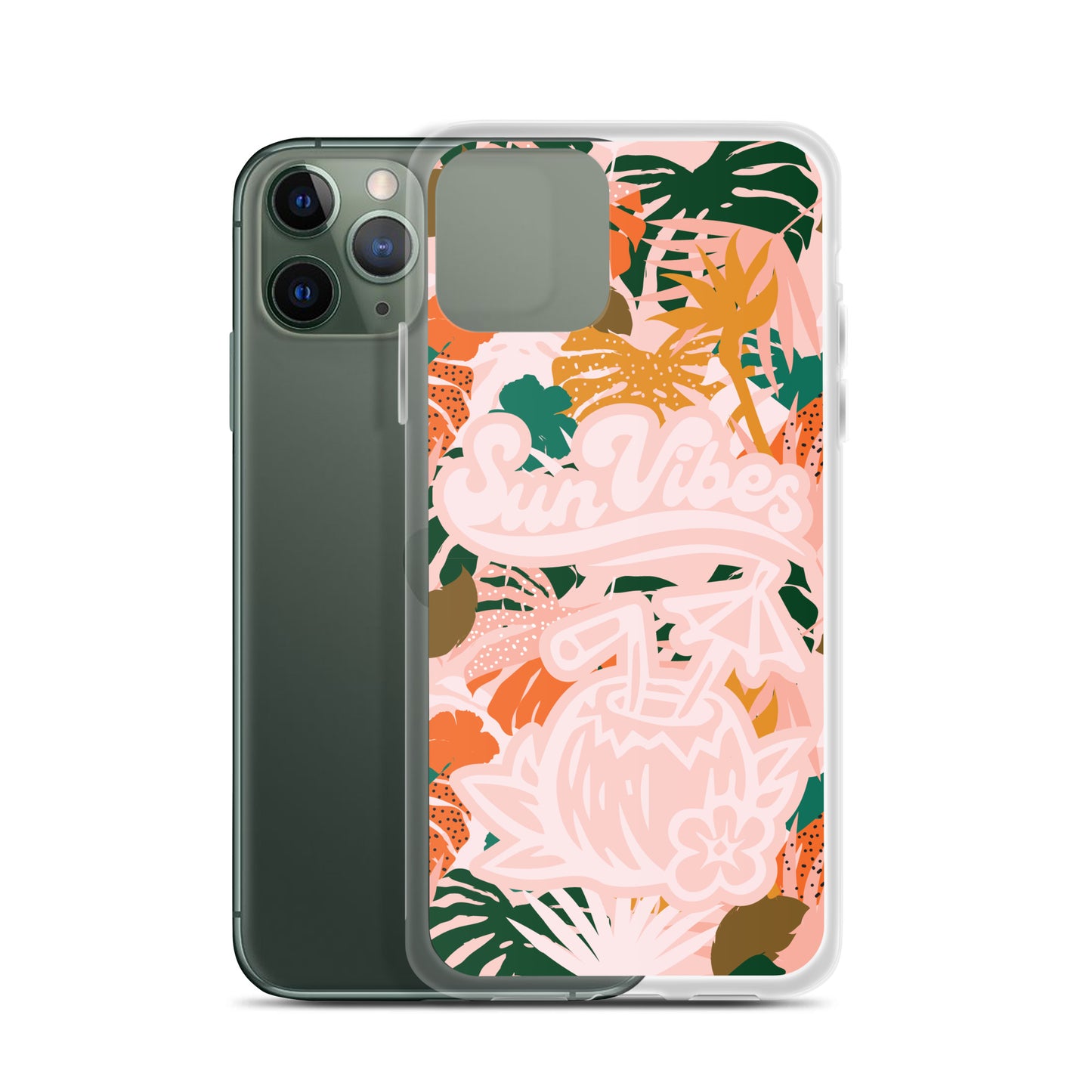 Sun Vibes Tropical Print Pink Case for iPhone®