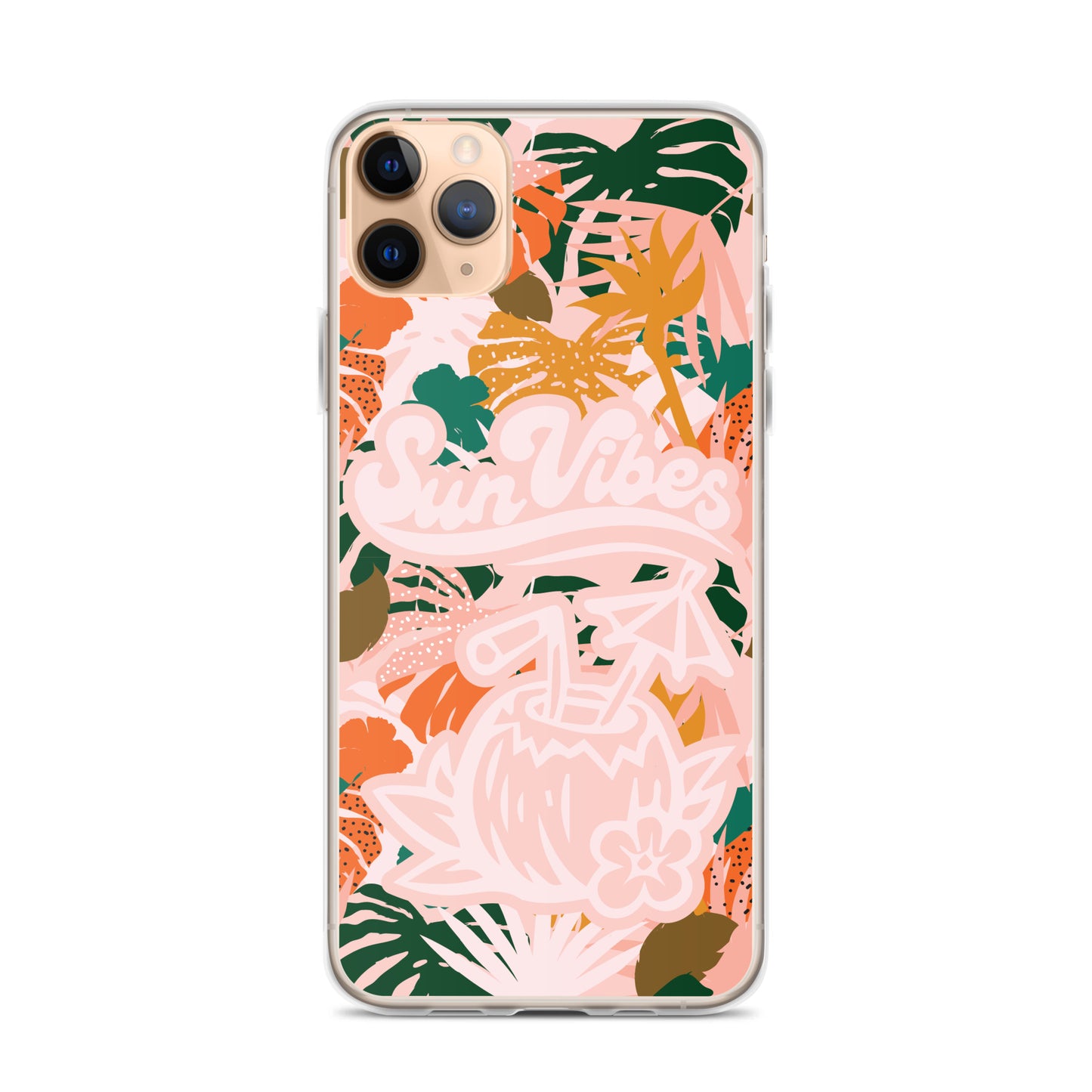 Sun Vibes Tropical Print Pink Case for iPhone®