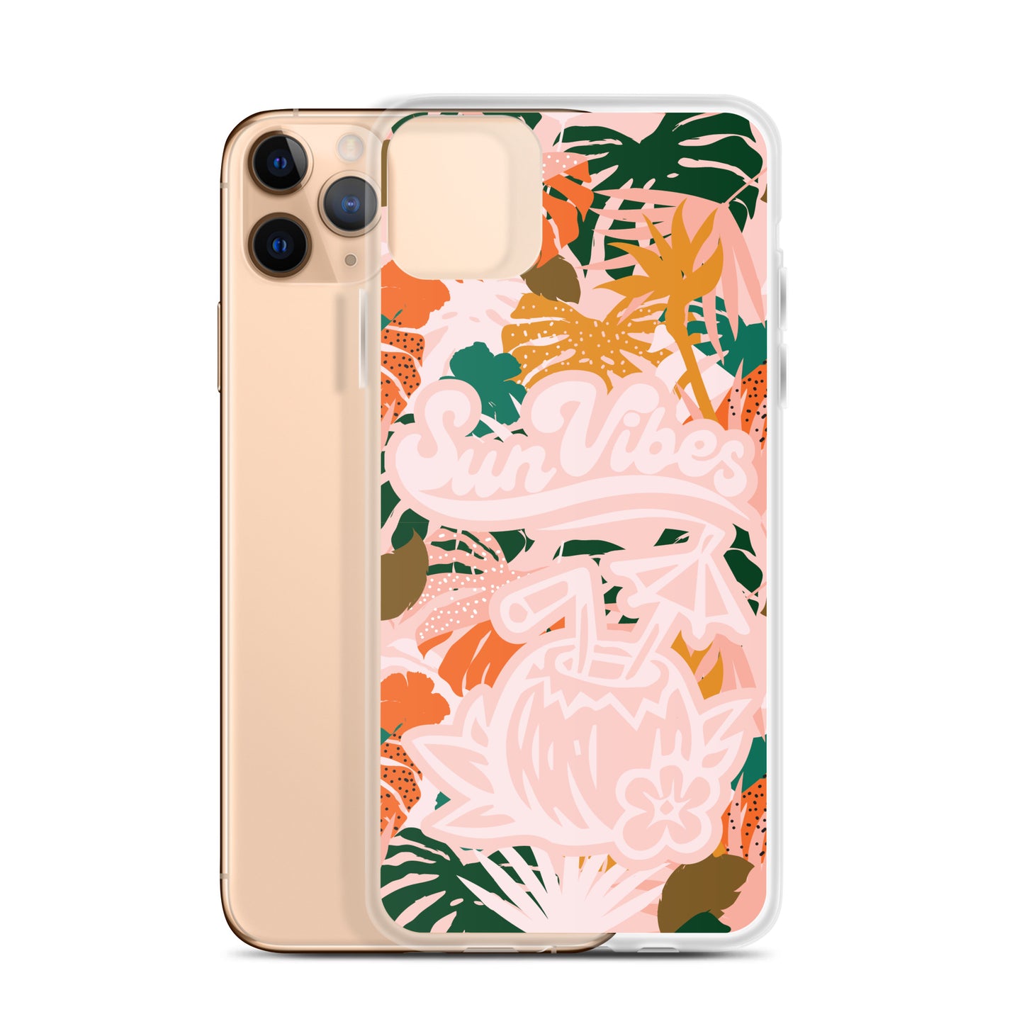 Sun Vibes Tropical Print Pink Case for iPhone®