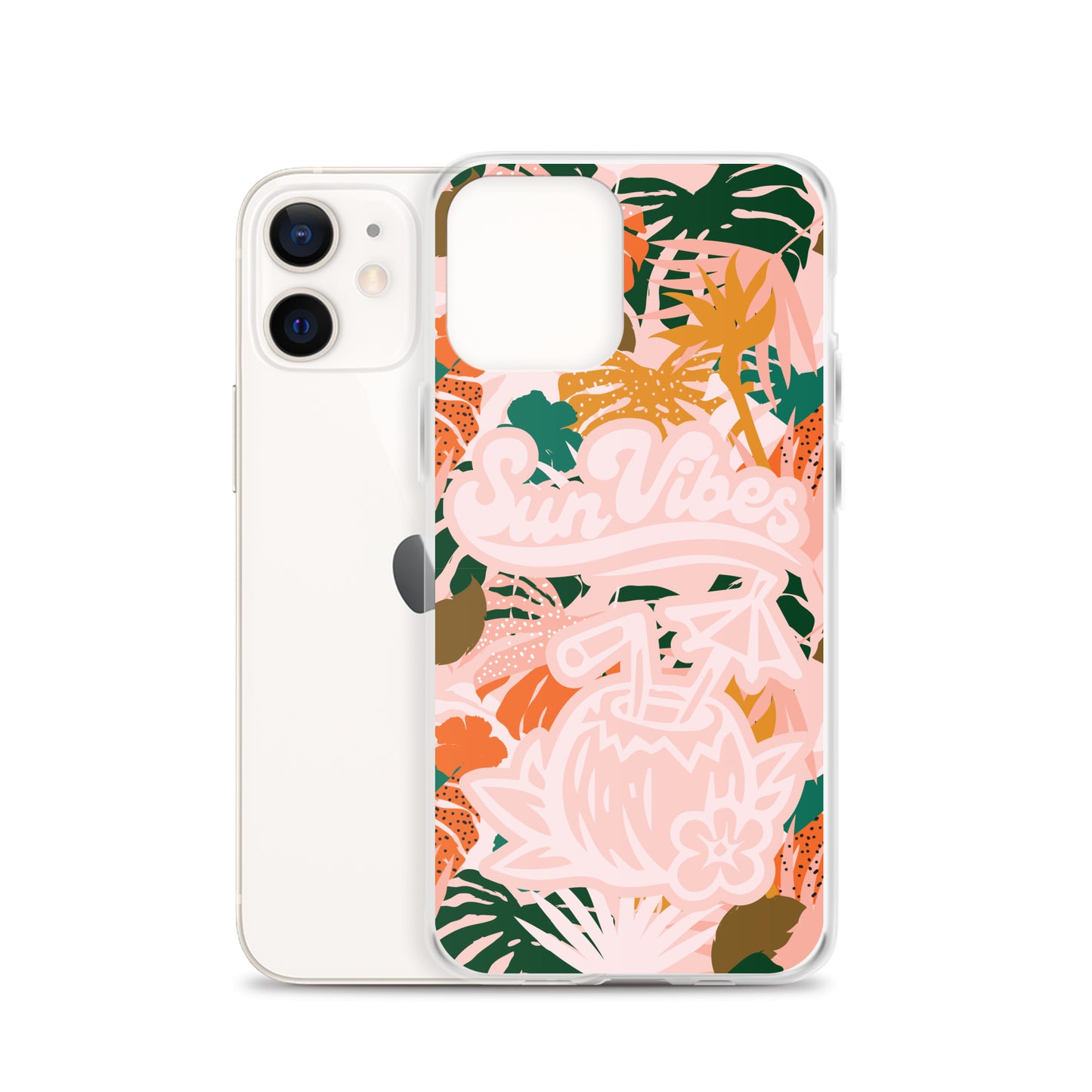 Sun Vibes Tropical Print Pink Case for iPhone®