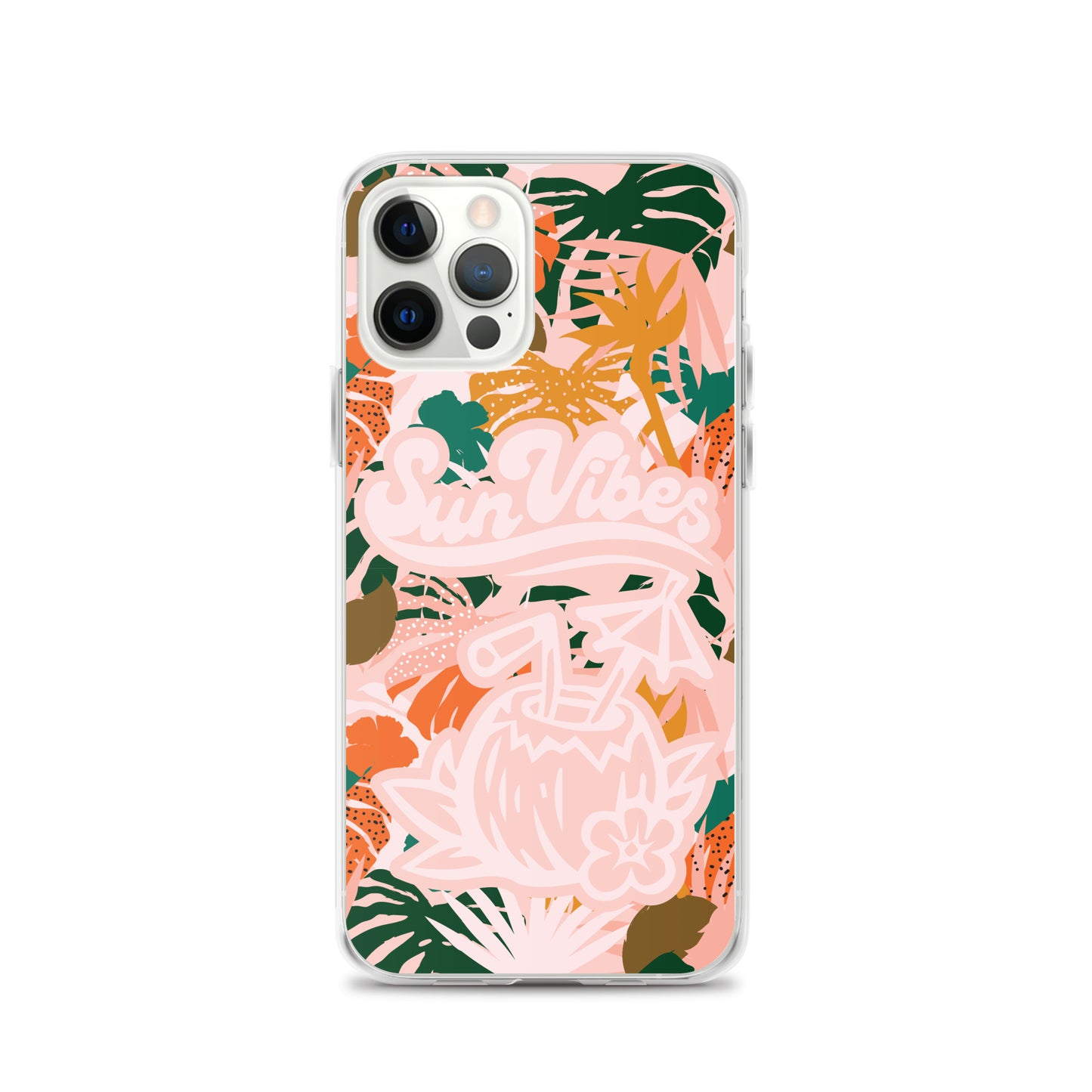 Sun Vibes Tropical Print Pink Case for iPhone®