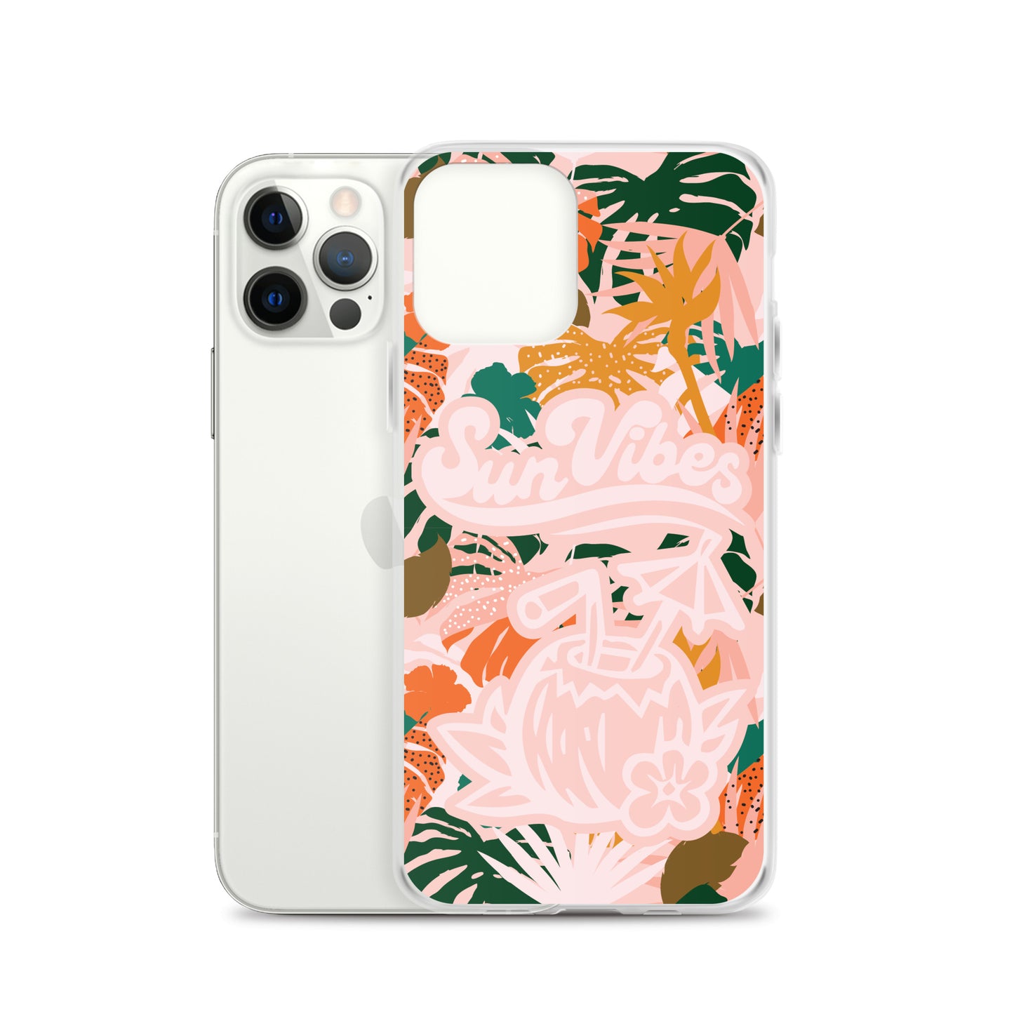Sun Vibes Tropical Print Pink Case for iPhone®