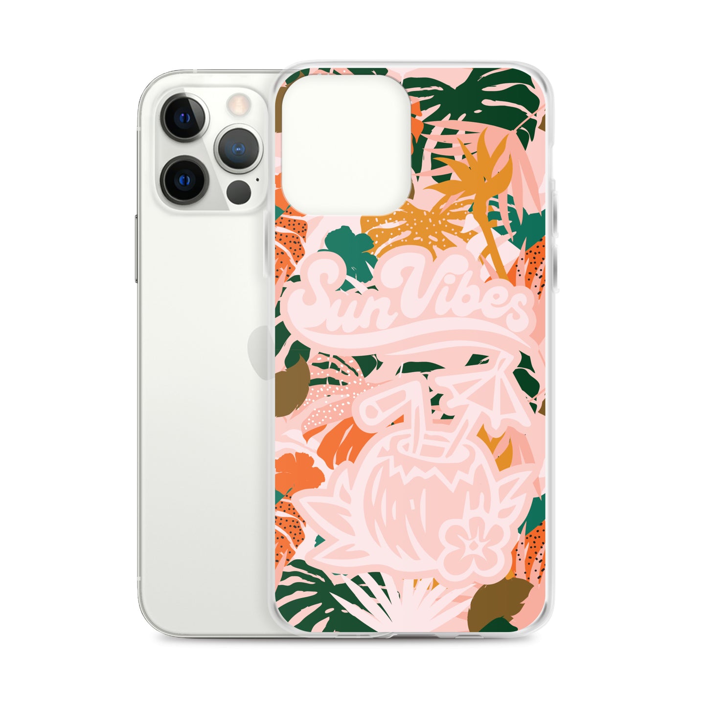Sun Vibes Tropical Print Pink Case for iPhone®