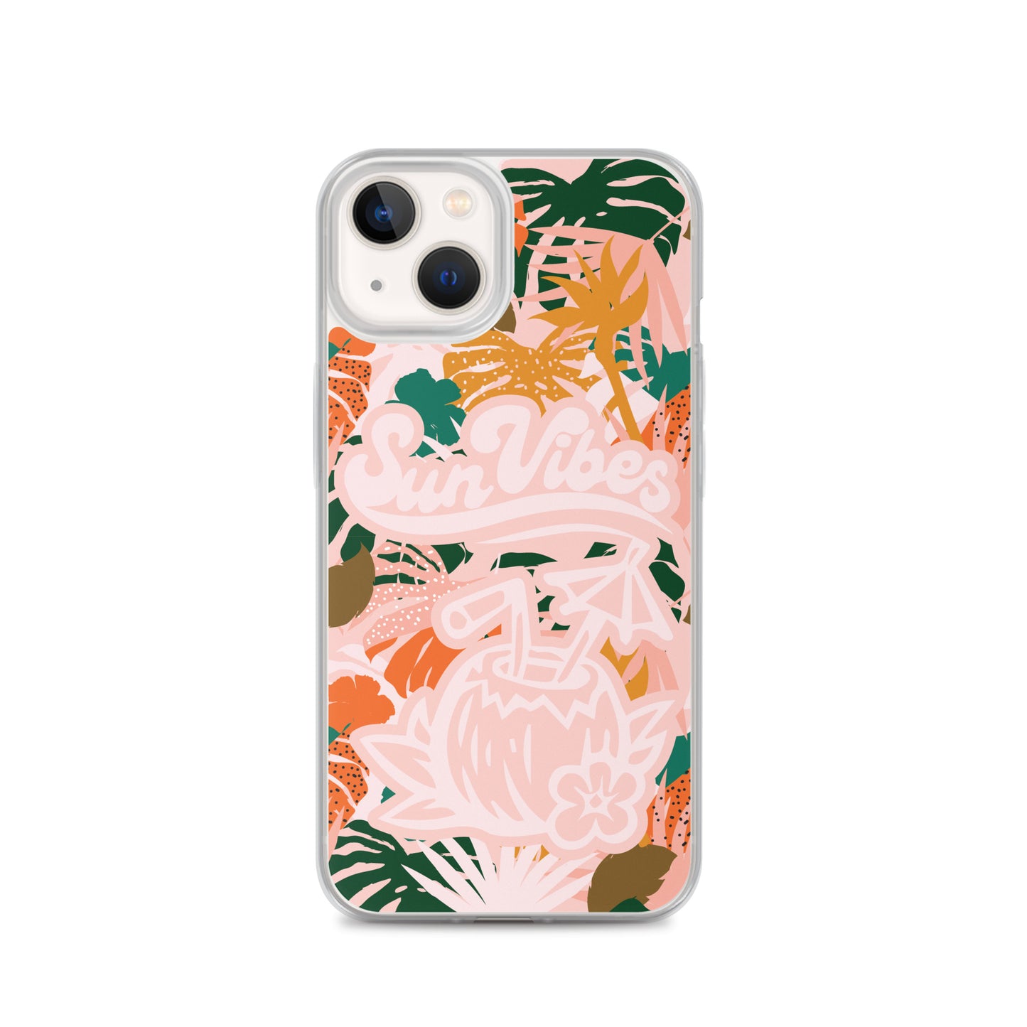 Sun Vibes Tropical Print Pink Case for iPhone®