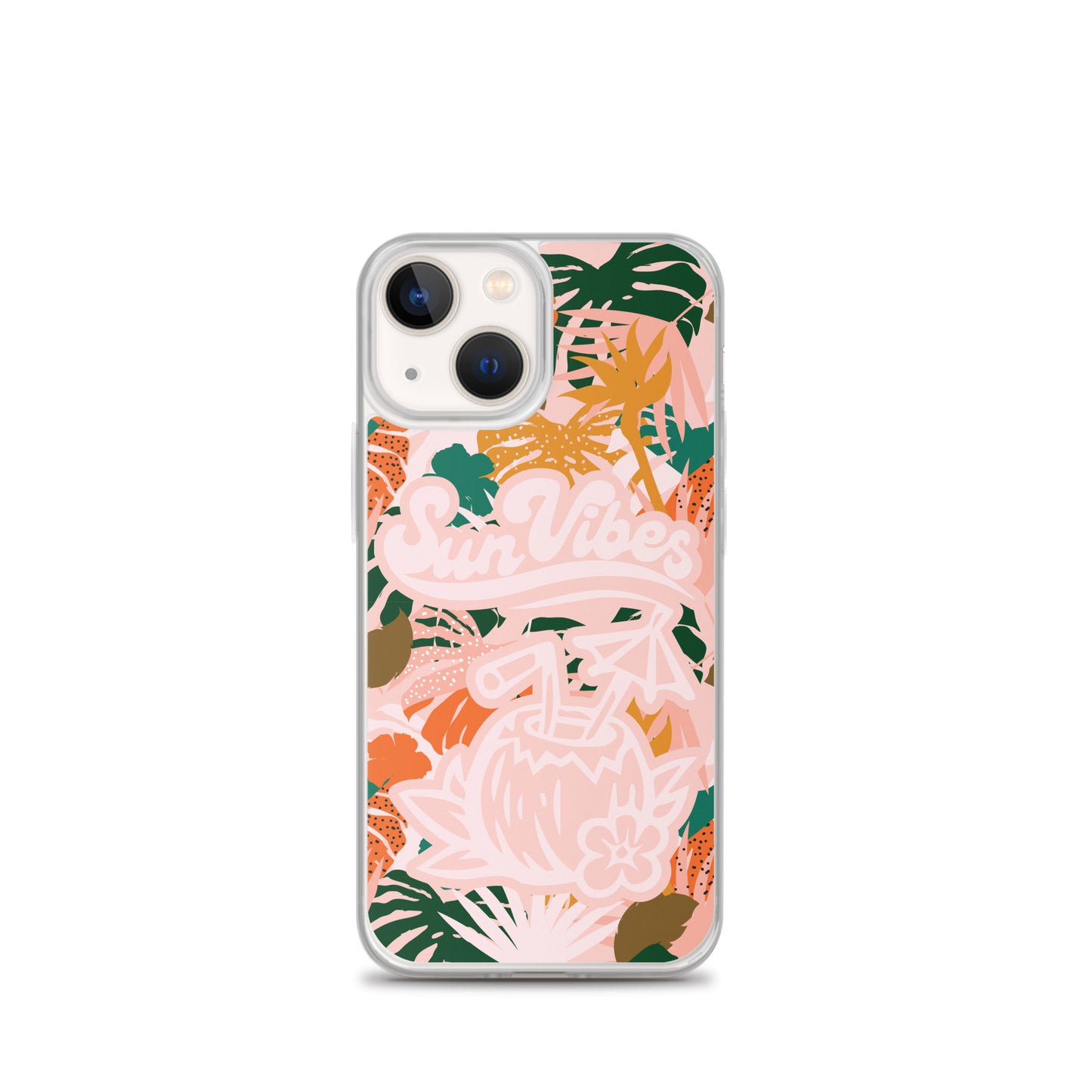 Sun Vibes Tropical Print Pink Case for iPhone®