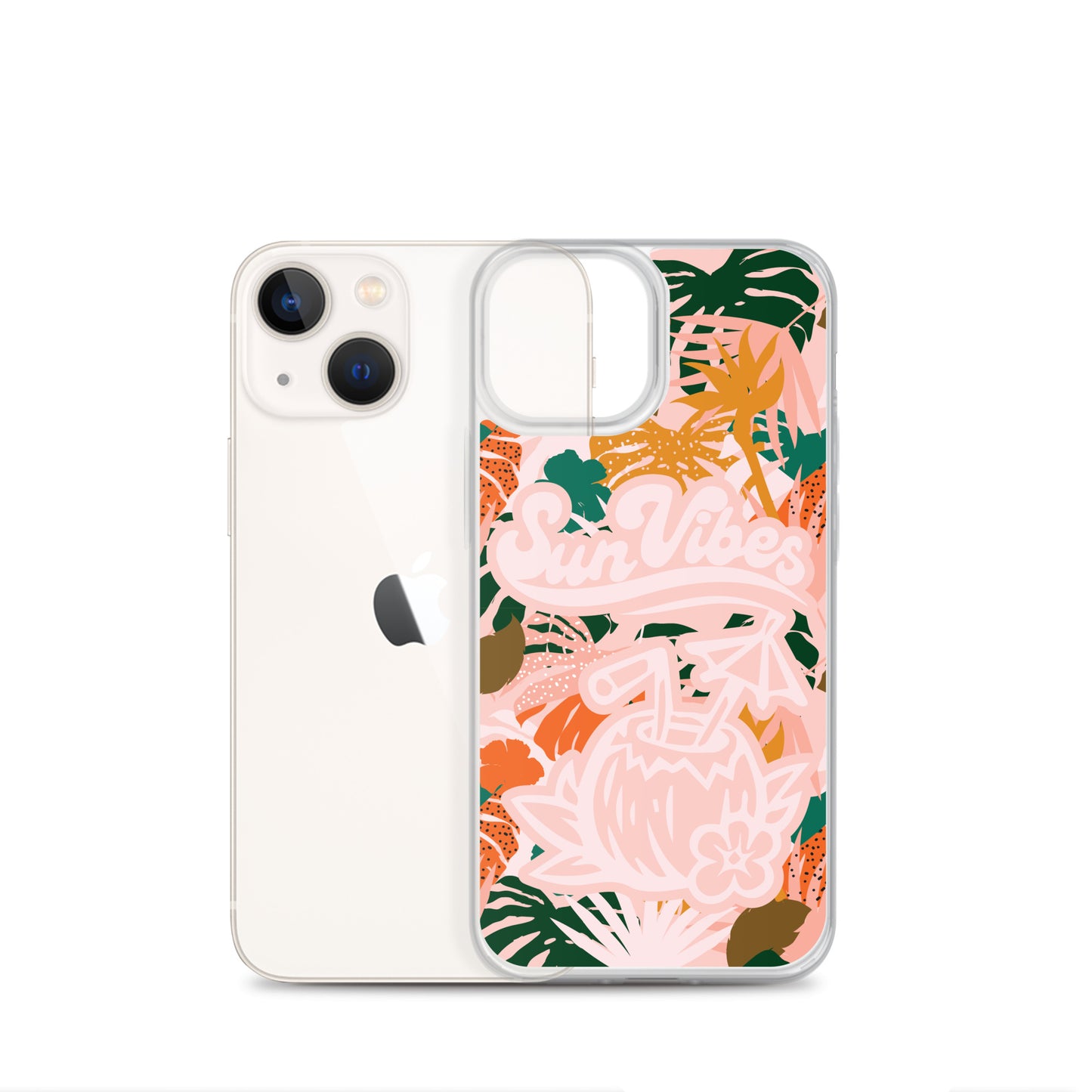 Sun Vibes Tropical Print Pink Case for iPhone®