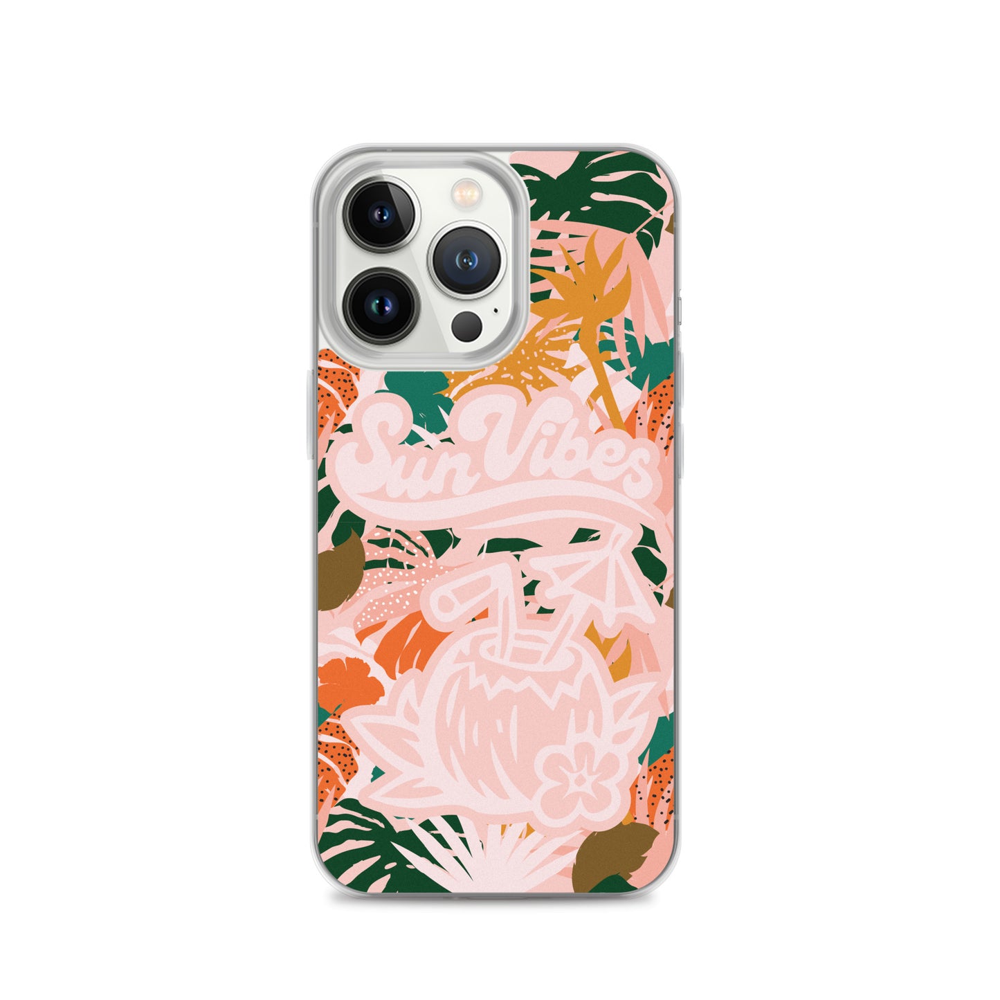 Sun Vibes Tropical Print Pink Case for iPhone®