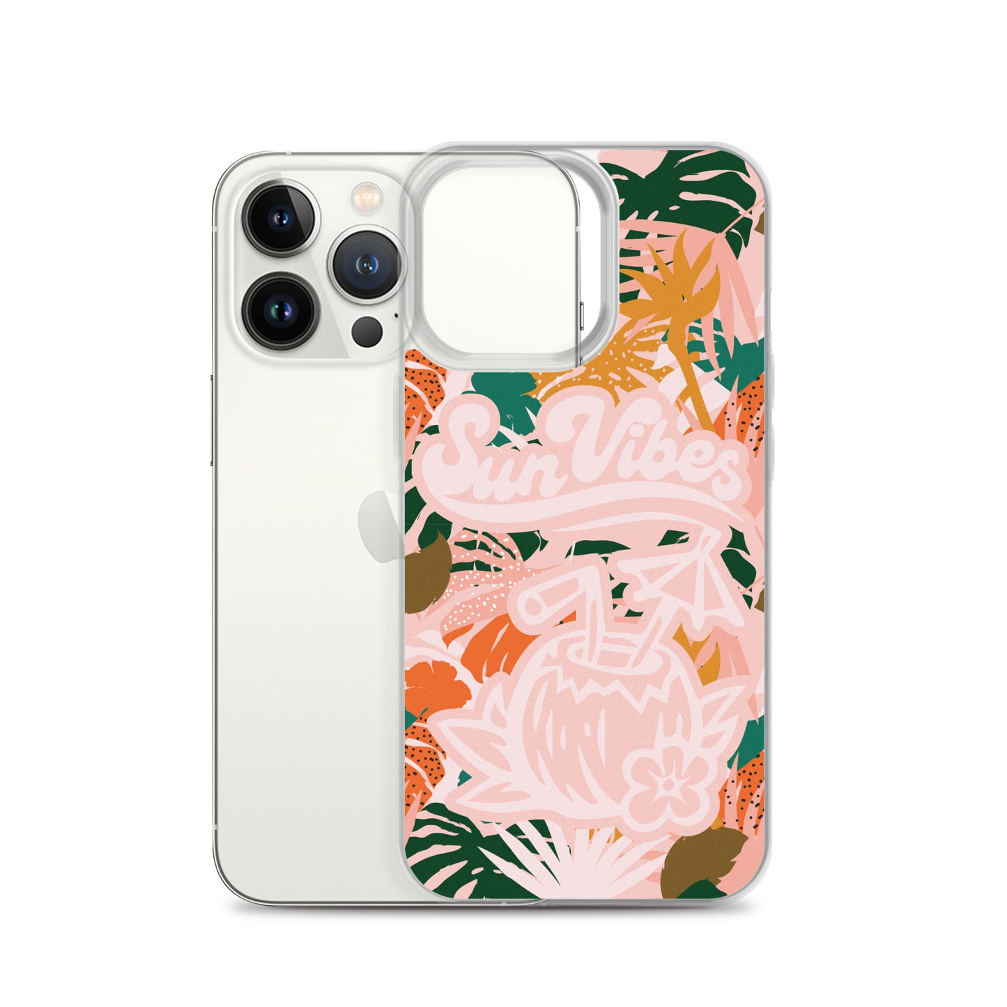Sun Vibes Tropical Print Pink Case for iPhone®