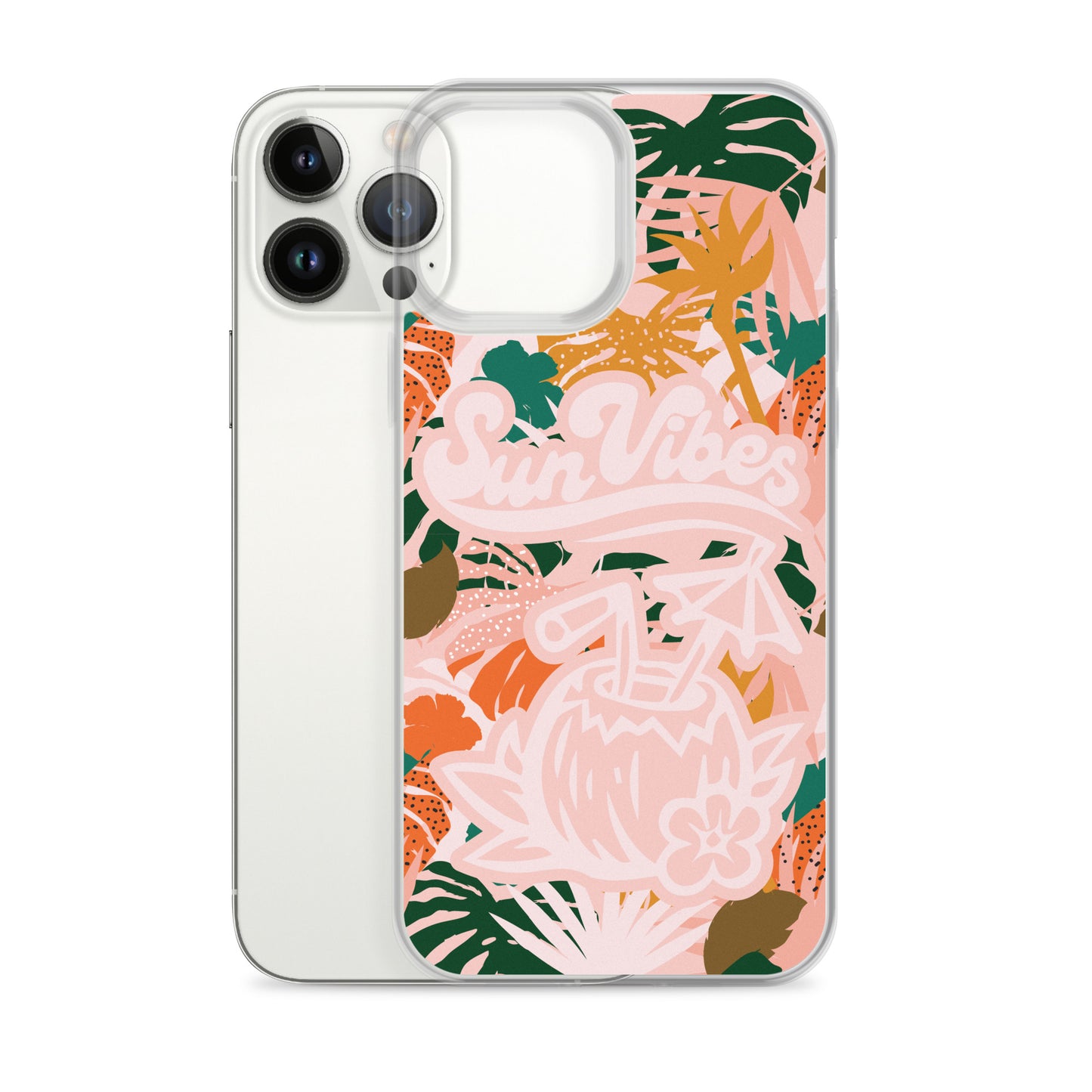 Sun Vibes Tropical Print Pink Case for iPhone®