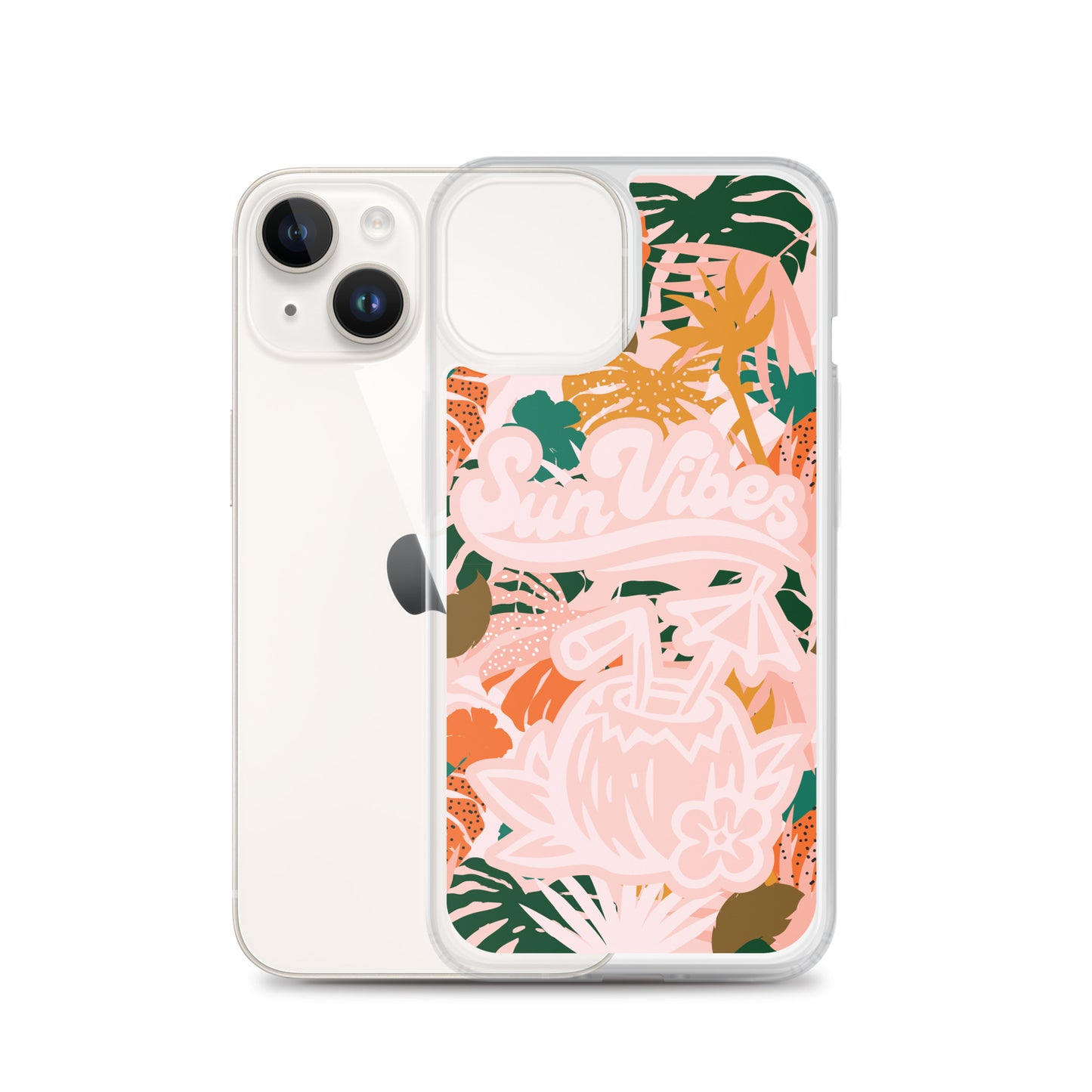 Sun Vibes Tropical Print Pink Case for iPhone®