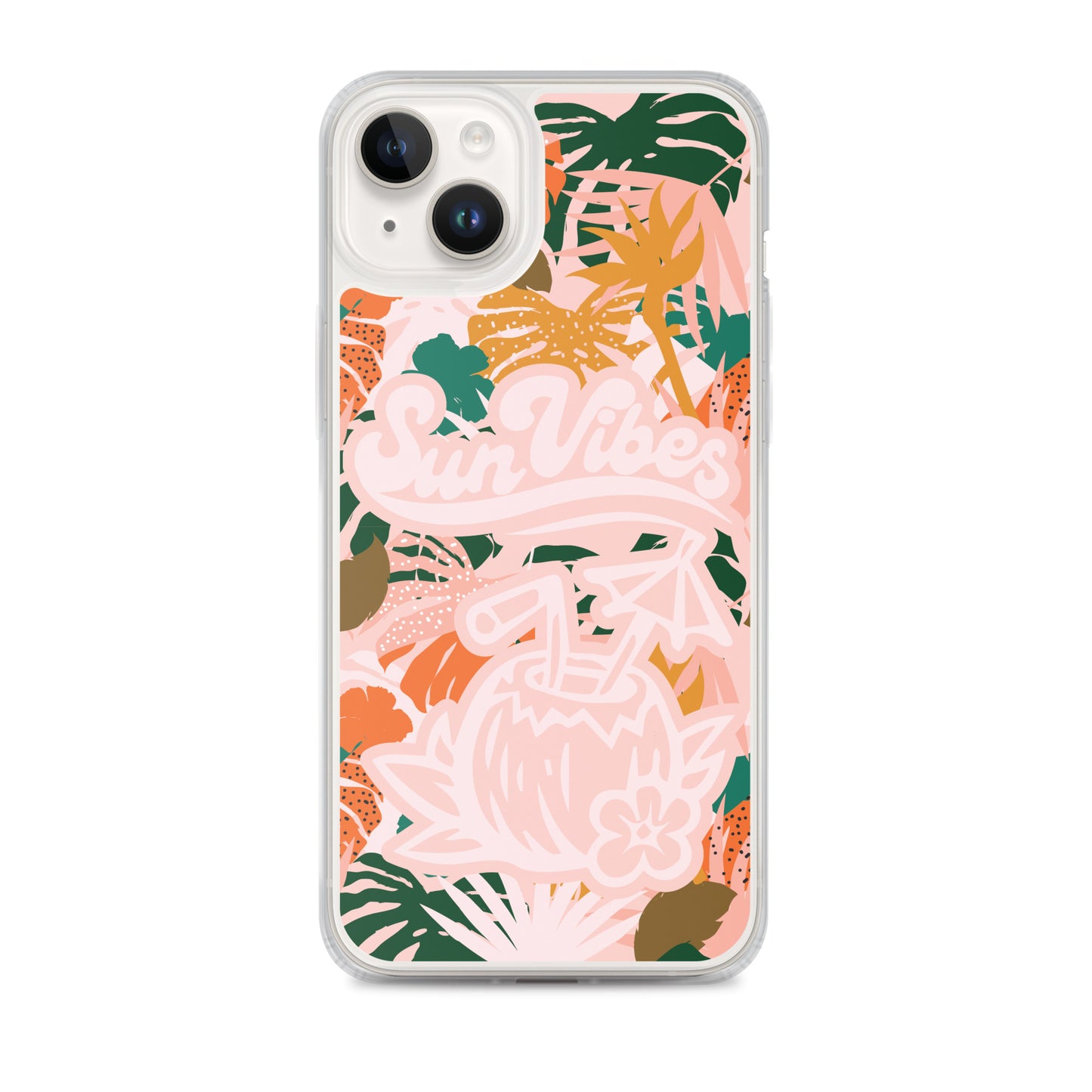 Sun Vibes Tropical Print Pink Case for iPhone®