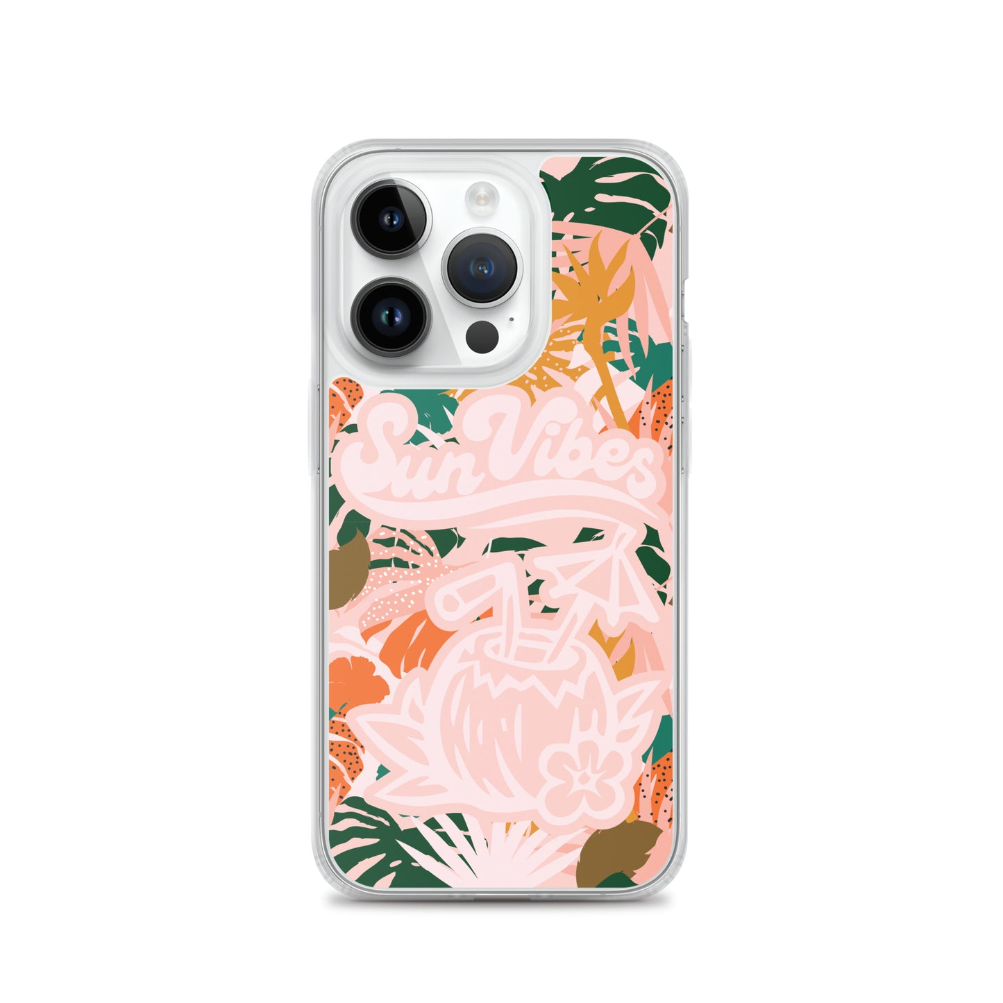 Sun Vibes Tropical Print Pink Case for iPhone®