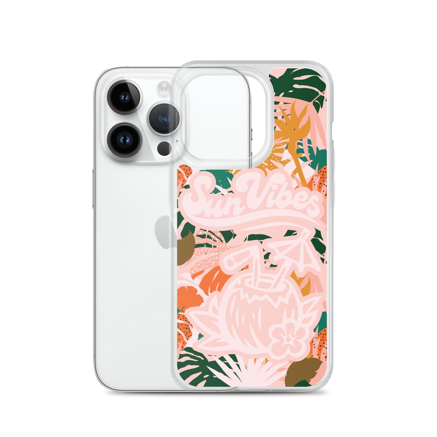 Sun Vibes Tropical Print Pink Case for iPhone®