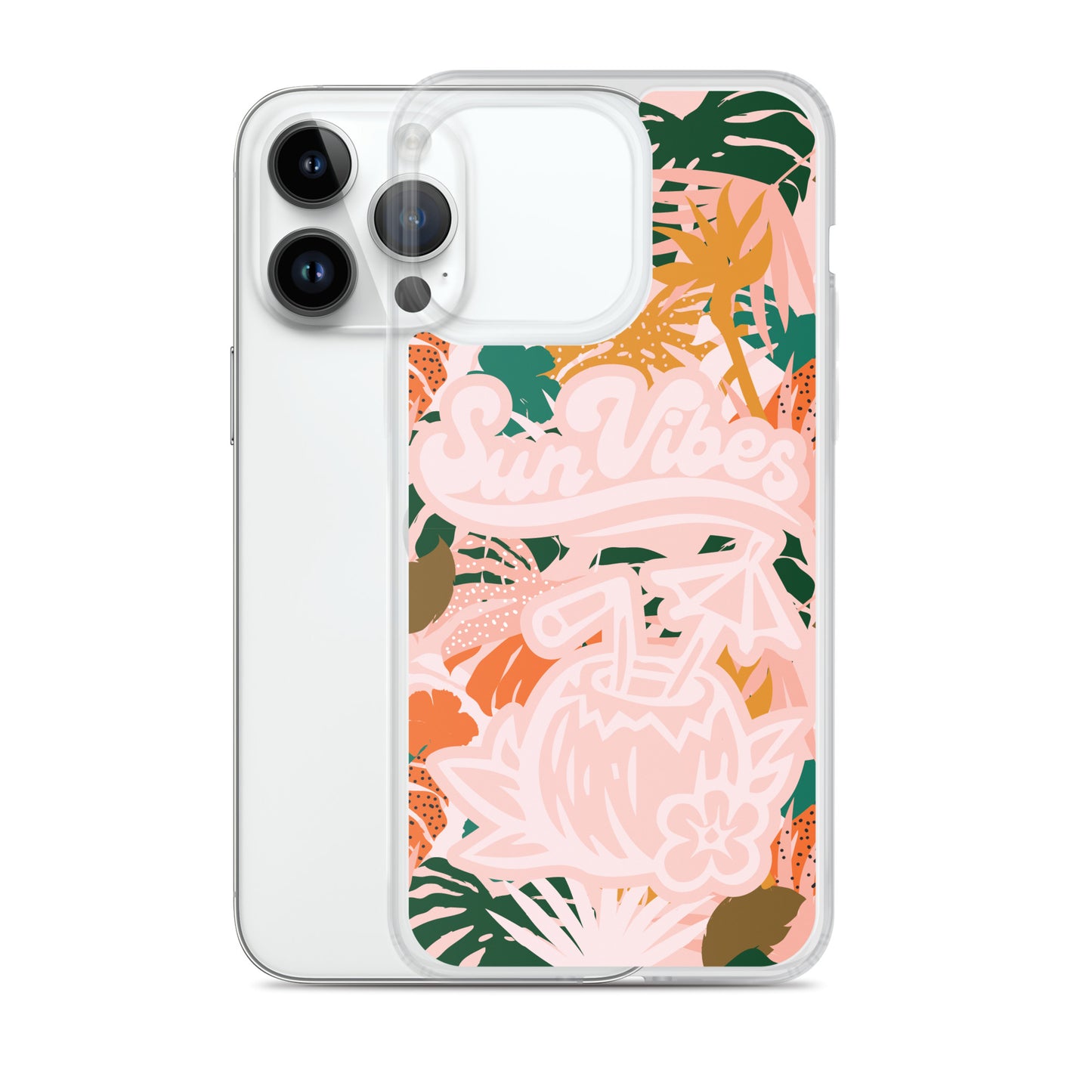 Sun Vibes Tropical Print Pink Case for iPhone®