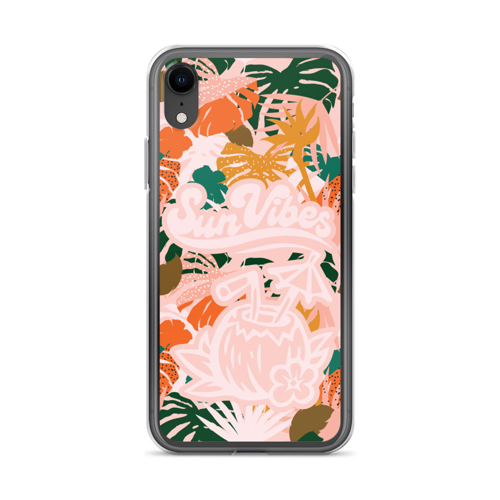 Sun Vibes Tropical Print Pink Case for iPhone®