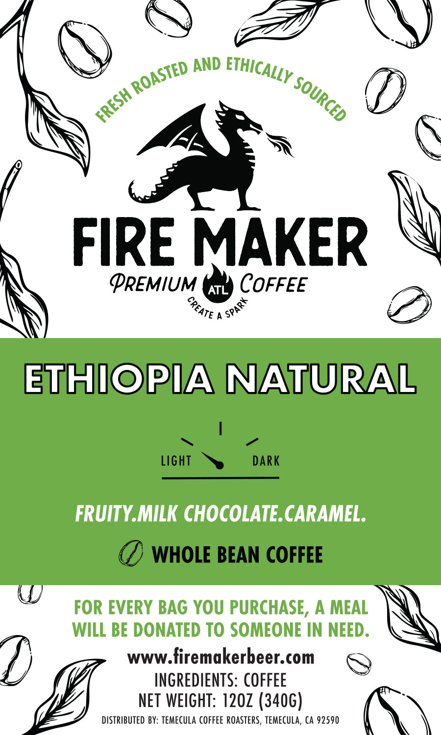 Fire Maker Premium Coffee: Ethiopia Natural Coffee