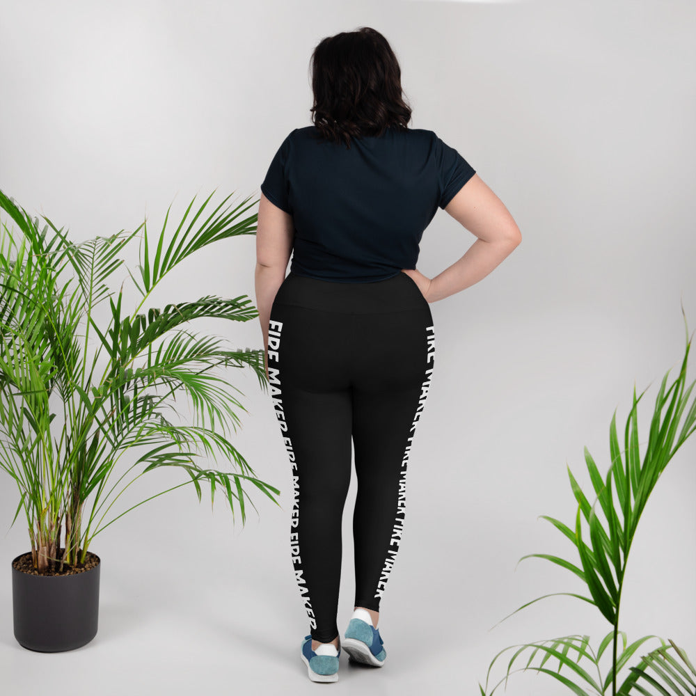 High-Waist Plus Size Yoga Leggings – Fire Maker Brewing Co. Gear